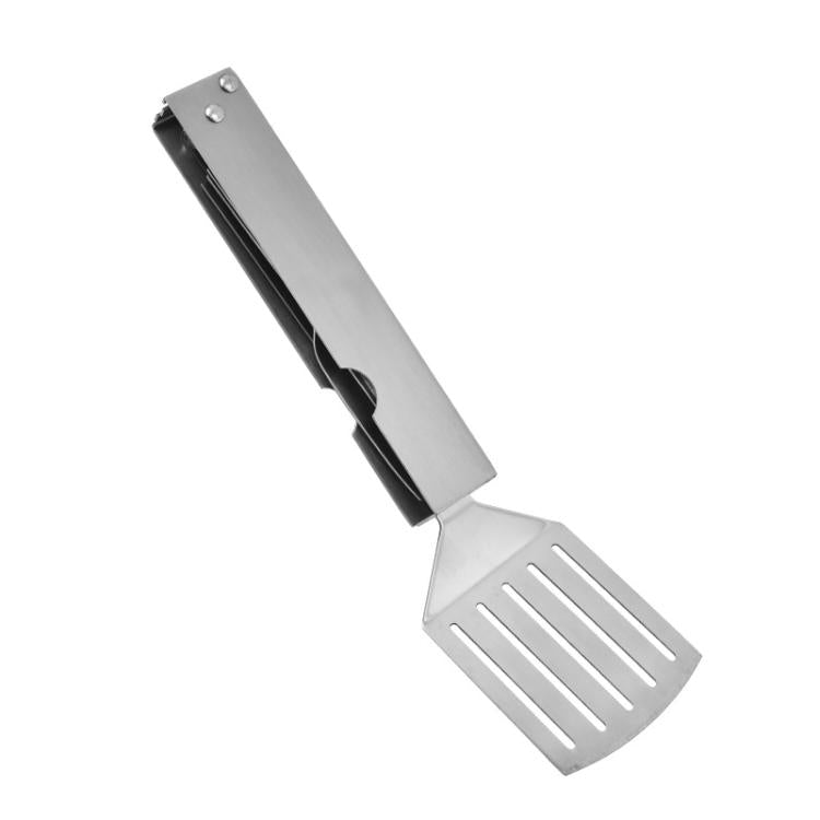 3 In 1 Stainless Steel Frying Tongs Knife Fork Foldable Portable BBQ Tool Combination