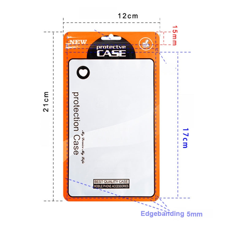 100 PCS  Ziplock Bags Plastic Bags Mobile Phone Case Packaging Bags, 12 x 21cm Orange Yellow, 12 x 21cm Blue, 12 x 21cm Yellow, 12 x 21cm  Red