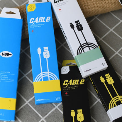 50 PCS Data Cable Packaging Carton Mobile Phone Charging Cable Storage Box