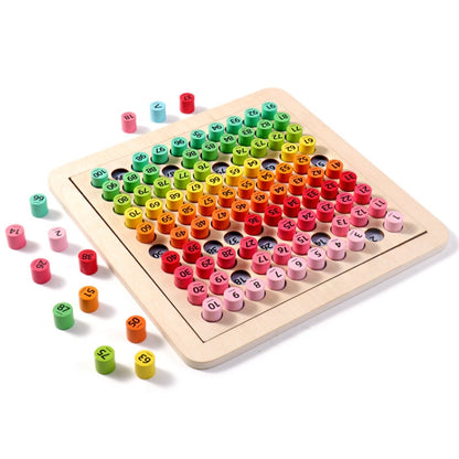 1-100 Teaching Aid Number Early Education Kindergarten Puzzle Toys, Style:, With 1 Question Card, With 18 Question Card