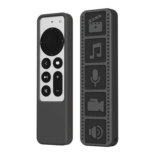 Housse de protection en silicone étanche antidérapante pour télécommande Apple TV 4K 2021, (Marron), (Noir), (Gris Blanc), (Couleur Lumineuse)