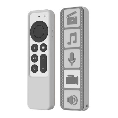 Silicone Remote Controller Waterproof Anti-Slip Protective Cover For Apple TV 4K 2021, (Black), (Gray White), (Luminous Color), (Brown)