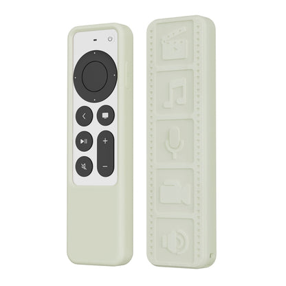 Silicone Remote Controller Waterproof Anti-Slip Protective Cover For Apple TV 4K 2021, (Black), (Gray White), (Luminous Color), (Brown)