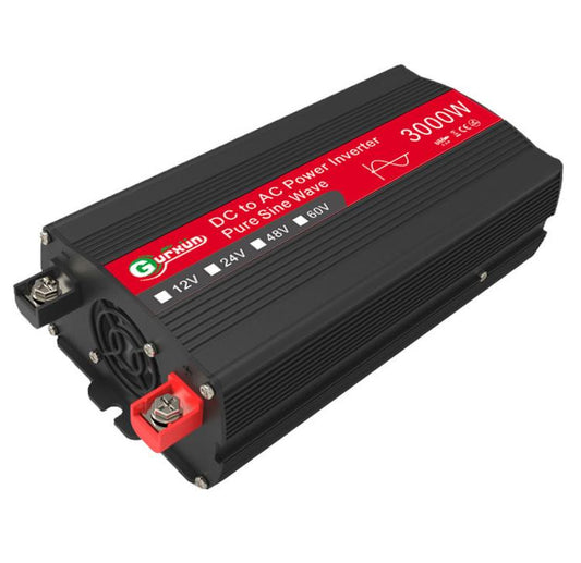 Onduleur à onde sinusoïdale pure Gurxun 3000W 2/24/48/60V vers 220V Convertisseur élévateur de voiture, 3000W 60V-220V, 3000W 12V-220V, 3000W 24V-220V, 3000W 48V-220V