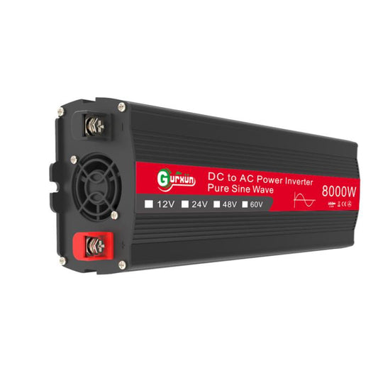 Inversor de onda sinusoidal Gurxun de 8000 W para coche, de alta potencia, para uso doméstico (12 V a 220 V, 24 V a 220 V, 48 V a 220 V, 60 V a 220 V)