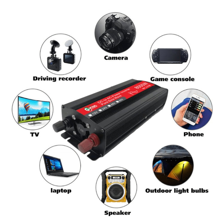Gurxun 8000W High Power Household Car Sine Wave Inverter, 8000W 24V To 220V, 8000W 48V To 220V, 8000W 60V To 220V, 8000W 12V To 220V