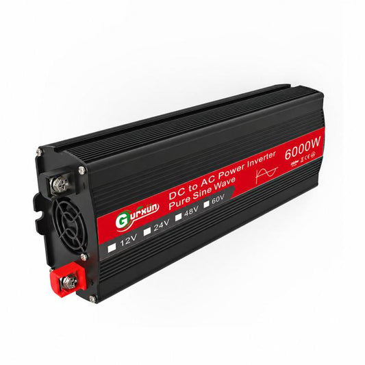 Onduleur sinusoïdal haute puissance Gurxun 6000W avec affichage numérique unique, 6000W 12V-220V, 6000W 24V-220V, 6000W 48V-220V, 6000W 60V-220V