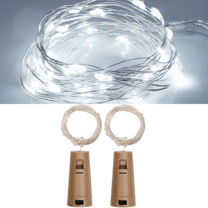 LED Wine Cork Christmas Decorative String Lights, Spec:, 1m 10 lights, 2m 20 lights