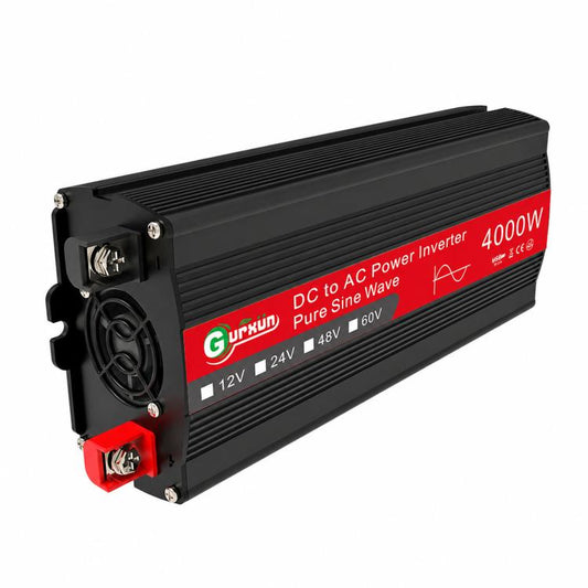 Convertisseur de puissance domestique et de voiture à onde sinusoïdale Gurxun 4000W, 4000W 12V vers 220V, 4000W 24V vers 220V, 4000W 48V vers 220V, 4000W 60V vers 220V
