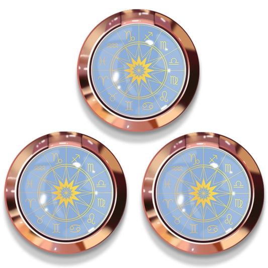 3 PCS Epoxy Constellation Mobile Phone Ring Holder Ring Buckle