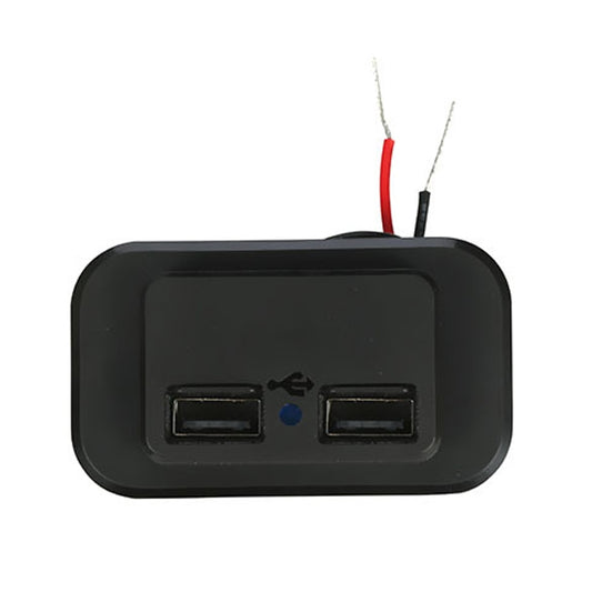 Cargador de coche USB doble modificado para RV/autobús con cubierta de resorte automática sin perforación de 4.8 A, 4.8 A