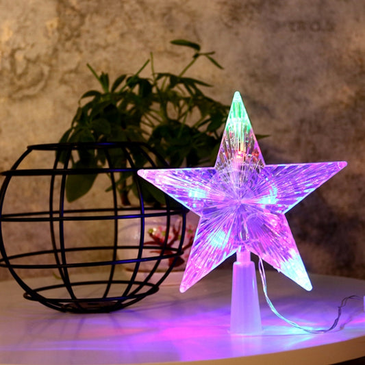 Cime d'arbre de Noël lumineuse LED en forme d'étoile, Taille :, Petit modèle à piles, Grand modèle à piles, Petite prise UE, Grande prise UE