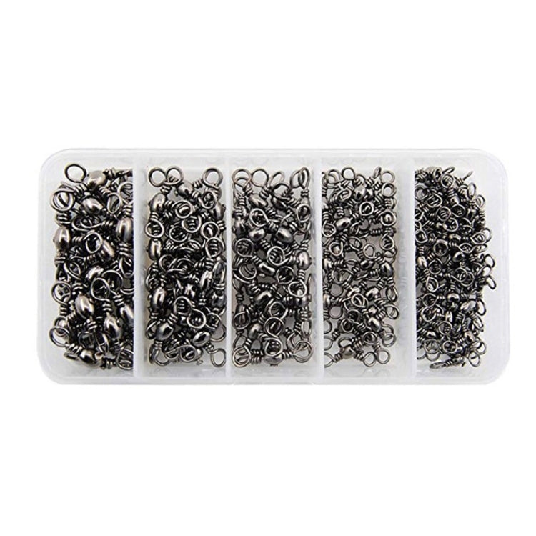 115 pièces/boîte Anneau de pêche pivotant à trois branches en forme de bouteille en acier inoxydable, 115 pièces/boîte