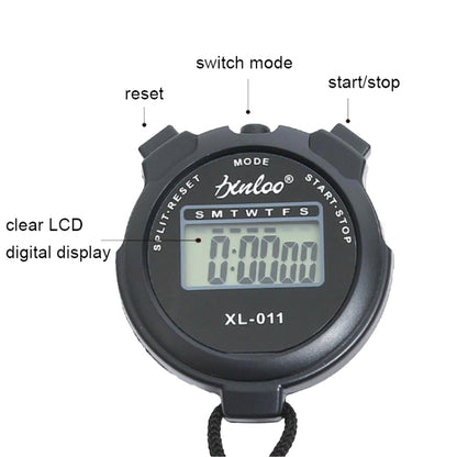 Chronomètre d'entraînement électronique de fitness XINLONG XL-011 avec affichage et mémoire unique, XL-011 Noir, XL-011 Bleu, XL-011 Rouge, XL-011 Orange