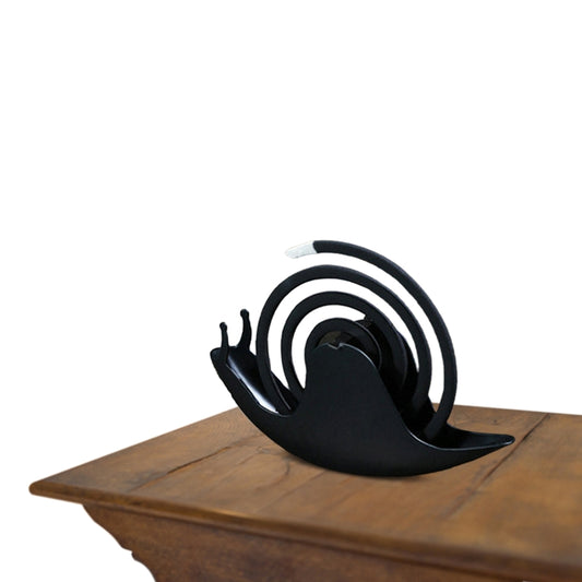 Snail Shape Mosquito Coil Tray Fireproof Mosquito Coil Rack, Black, White