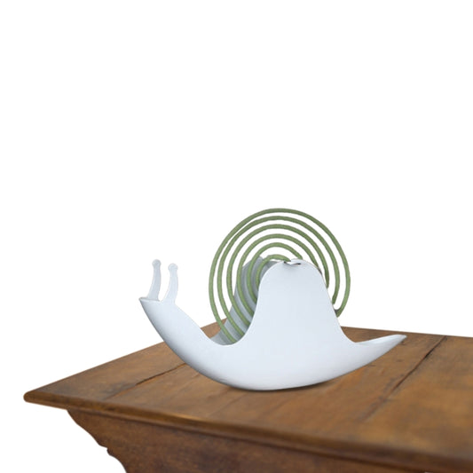 Snail Shape Mosquito Coil Tray Fireproof Mosquito Coil Rack, Black, White