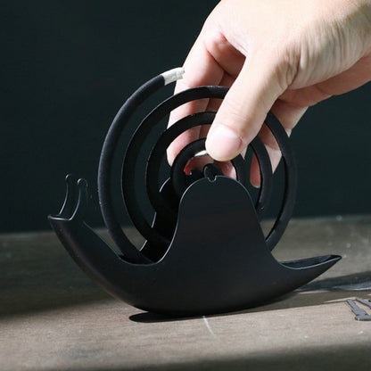 Porte-spirale anti-moustique en forme d'escargot, ignifuge, noir, blanc
