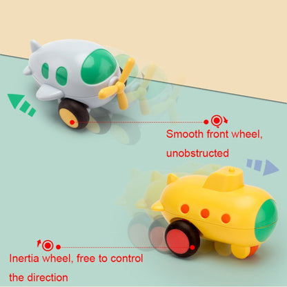 Voiture miniature jouet à friction anti-chute pour enfants, voiture de police, ambulance, véhicule sanitaire, camion de pompiers, bateau, ferry, sous-marin, char d'assaut, avion, avion de transport, avion de chasse, hélicoptère