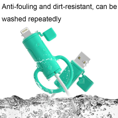 3 PCS Soft Washable Data Cable Silicone Case For Apple, Spec: