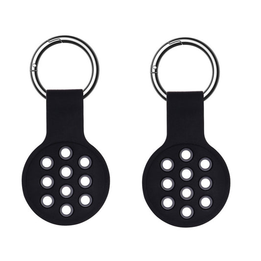 2 PCS  Contrast Color Perforated Silicone Case for AirTag Tracker, 01, 02, 03, 04, 05, 06, 07, 08, 09, 10, 11, 12, 13, 16, 17, 18