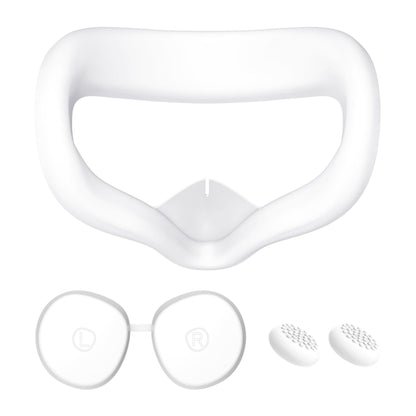 VR Silicone Eye Mask+Lens Protective Cover+Joystick Hat, For Meta Quest 2, Eye Mask+Lens Protective Cover+Joystick Hat (White), Eye Mask+Lens Protective Cover+Joystick Hat (Gray), Eye Mask+Lens Protective Cover+Joystick Hat (Red)                       ...