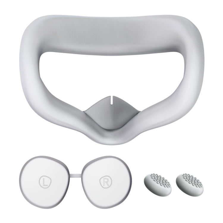 VR Silicone Eye Mask+Lens Protective Cover+Joystick Hat, For Meta Quest 2, Eye Mask+Lens Protective Cover+Joystick Hat (White), Eye Mask+Lens Protective Cover+Joystick Hat (Gray), Eye Mask+Lens Protective Cover+Joystick Hat (Red)                       ...