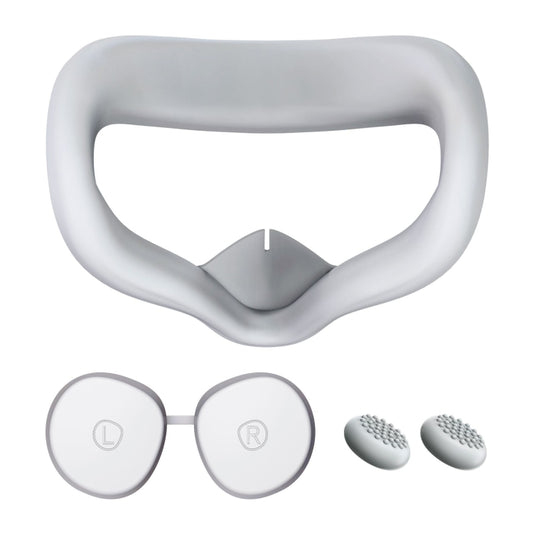 VR Silicone Eye Mask+Lens Protective Cover+Joystick Hat, For Meta Quest 2, Eye Mask+Lens Protective Cover+Joystick Hat (White), Eye Mask+Lens Protective Cover+Joystick Hat (Gray), Eye Mask+Lens Protective Cover+Joystick Hat (Red)                       ...