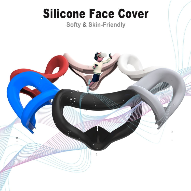 VR Silicone Eye Mask+Lens Protective Cover+Joystick Hat, For Meta Quest 2, Eye Mask+Lens Protective Cover+Joystick Hat (White), Eye Mask+Lens Protective Cover+Joystick Hat (Gray), Eye Mask+Lens Protective Cover+Joystick Hat (Red)                       ...