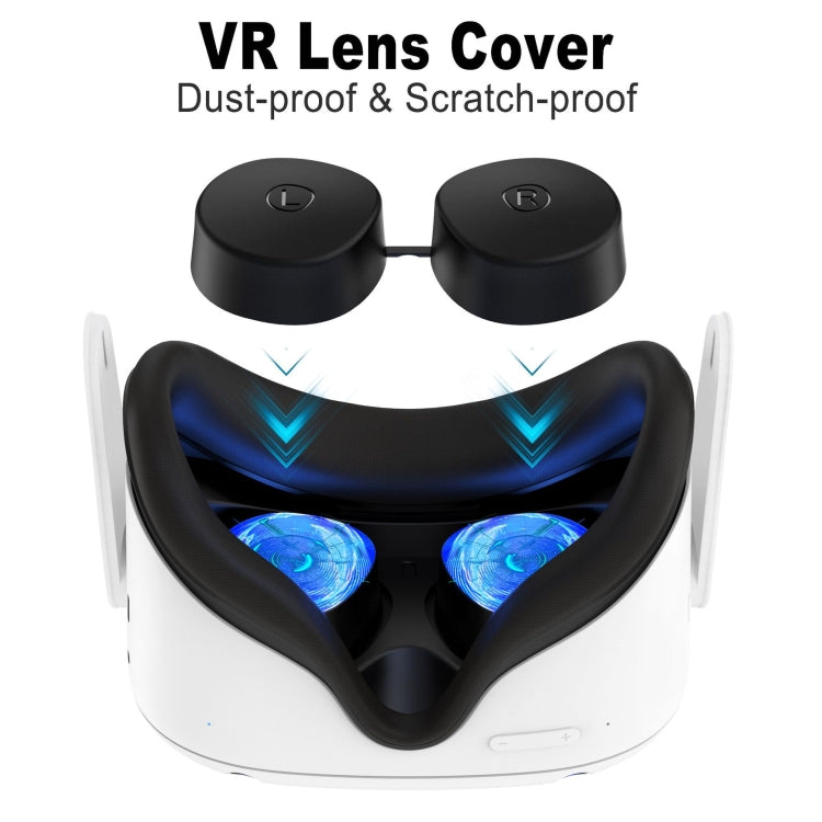 VR Silicone Eye Mask+Lens Protective Cover+Joystick Hat, For Meta Quest 2, Eye Mask+Lens Protective Cover+Joystick Hat (White), Eye Mask+Lens Protective Cover+Joystick Hat (Gray), Eye Mask+Lens Protective Cover+Joystick Hat (Red)                       ...