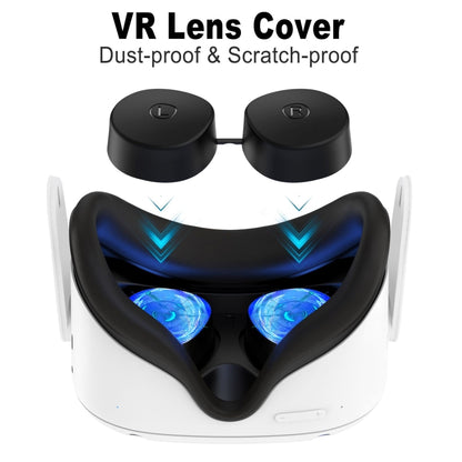 VR Silicone Eye Mask+Lens Protective Cover+Joystick Hat, For Meta Quest 2, Eye Mask+Lens Protective Cover+Joystick Hat (White), Eye Mask+Lens Protective Cover+Joystick Hat (Gray), Eye Mask+Lens Protective Cover+Joystick Hat (Red)                       ...