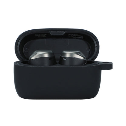 For Jabra Elite75T Sports Bluetooth Headphones Soft Silicone Case with hooks, Black, White, Pink, Red, Matcha Green, Wine Red, Yellow, Grass Green, Noon Blue
