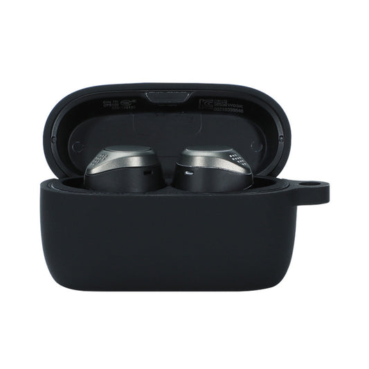 For Jabra Elite75T Sports Bluetooth Headphones Soft Silicone Case with hooks, Black, White, Pink, Red, Matcha Green, Wine Red, Yellow, Grass Green, Noon Blue