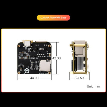WAVESHARE Luckfox PicoKVM Lightweight IP KVM Remote Management Tool, Basic Version, Full Version (With Case and 1.54inch Display), Full Version+PicoKVM Ext Board