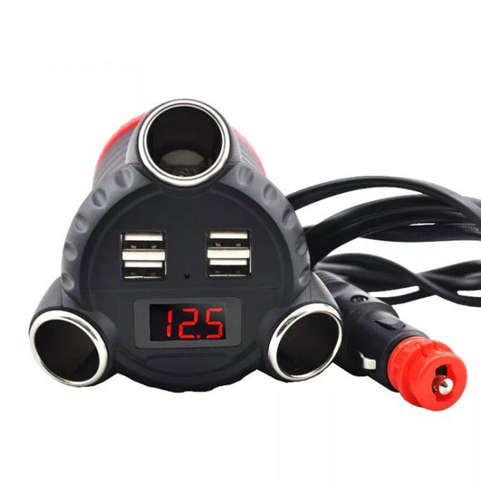 Chargeur de voiture KingNeed C30 quatre ports USB, allume-cigare de voiture 3 en 1, C30