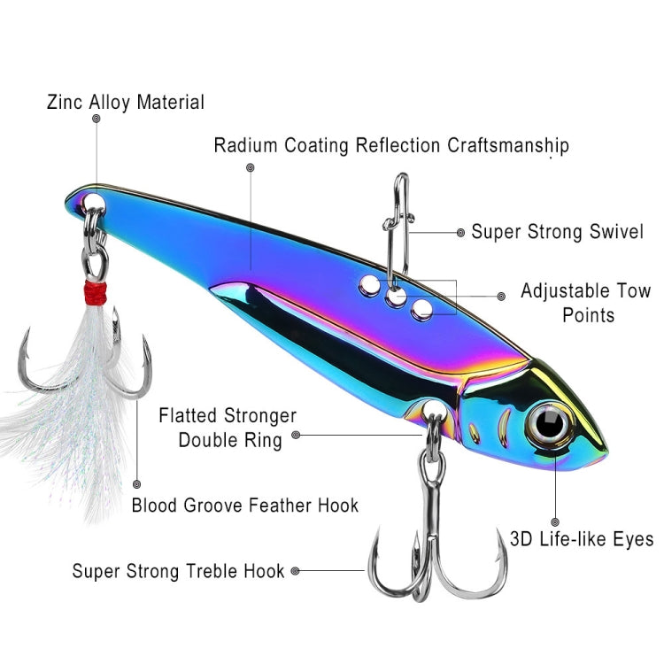 PROBEROS DW559 Colorful VIB Sequenant Far Subsidine Lure Bait, Specification:, 5g, 7g, 12g, 15g, 20g