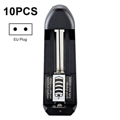 Chargeur de batterie au lithium 18650 BMAX à fente unique et insertion directe, 10 pièces, prise EU à fente unique (noir), prise US à fente unique (noir)