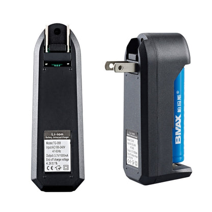 Chargeur de batterie au lithium 18650 BMAX à fente unique et insertion directe, 10 pièces, prise EU à fente unique (noir), prise US à fente unique (noir)