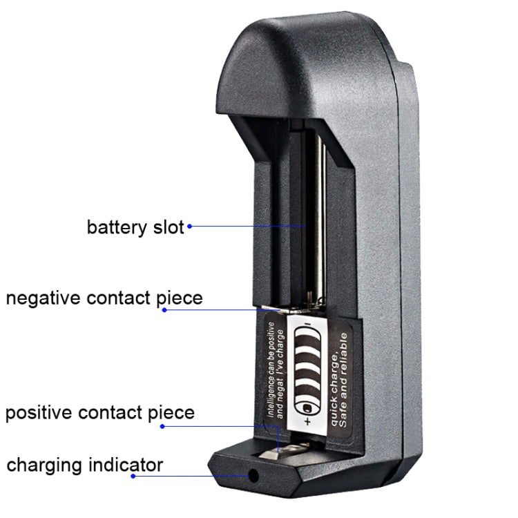Chargeur de batterie au lithium 18650 BMAX à fente unique et insertion directe, 10 pièces, prise EU à fente unique (noir), prise US à fente unique (noir)