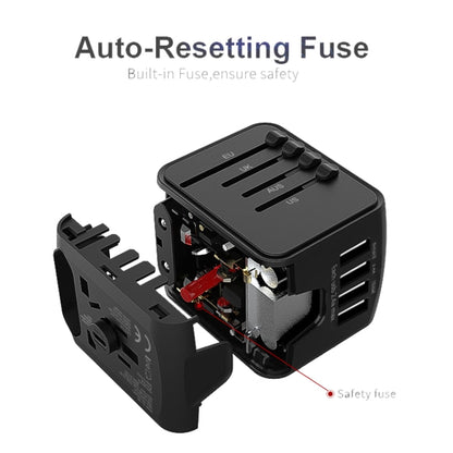 BMAX 199-04U Travel Multifunctional USB Converter 4 USB Universal Socket, BMAX 199-04U Blue, BMAX 199-04U Black