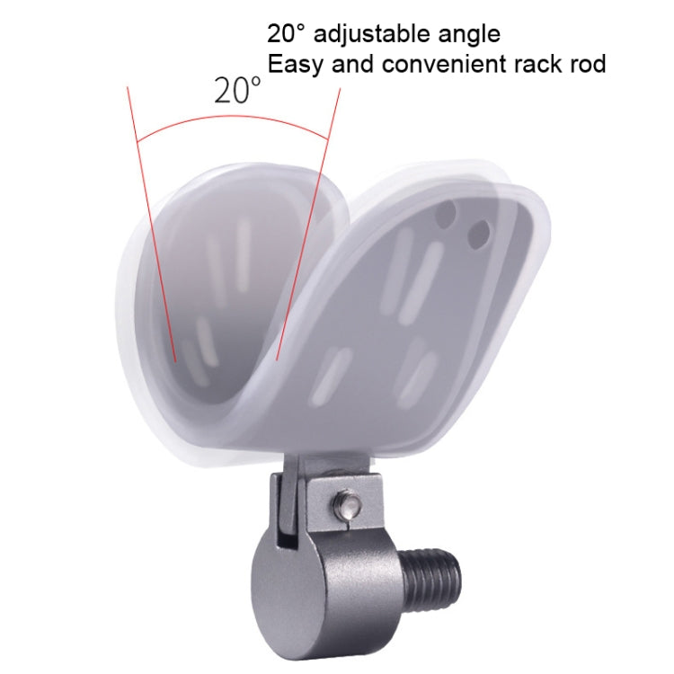 Aluminum Alloy Rod Head Universal Anti-Slip Luminous Front Fork Head, Style: Wide Gray, Narrow Red, Narrow Gray, Wide Red, Wide Gray
