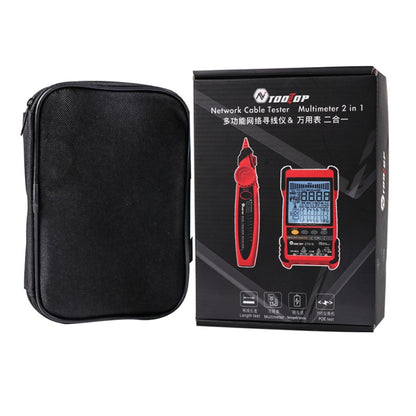 Rechargeable Adjustable Network Cable Tester Wire Tracker POE Cable Tester, ET618 (Red)