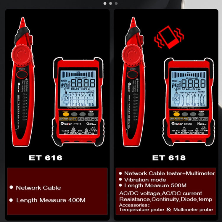 Rechargeable Adjustable Network Cable Tester Wire Tracker POE Cable Tester