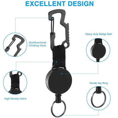 Décapsuleur Mousqueton Multifonctionnel en Acier Inoxydable Type D pour l'Extérieur, TZ-001