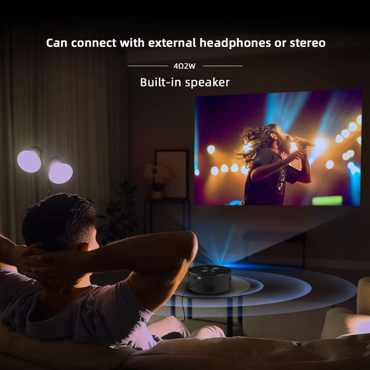YT200 320 X 180P LED HD Mini Projector USB Powered Support Wired Connection Phone Screen