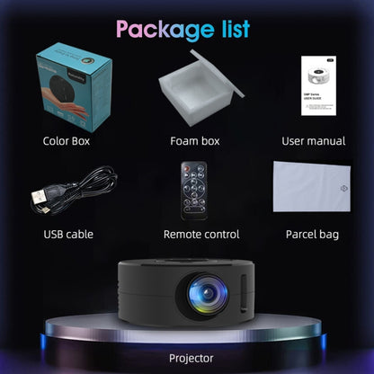 YT200 320 X 180P LED HD Mini Projector USB Powered Support Wired Connection Phone Screen
