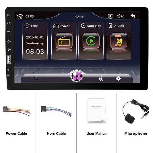 Q3570 9 inch Carplay Single Spindle MP5 Player, Style:, Standard, Standard+4 Light Camera, Standard+8 Light Camera, Standard+12 Light Camera