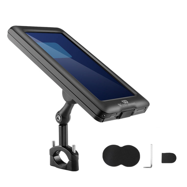 WEST BIKING Mountain Bicycle Riding Shock-proof Fixed Mobile Phone Bracket, Style:, Handlebar, Rearview Mirror