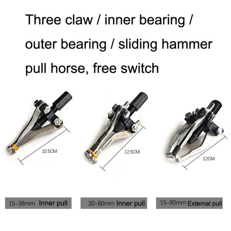 Extracteur de roulement interne et externe avec combinaison extracteur-griffe, outils de réparation automobile, 5 pièces/ensemble
