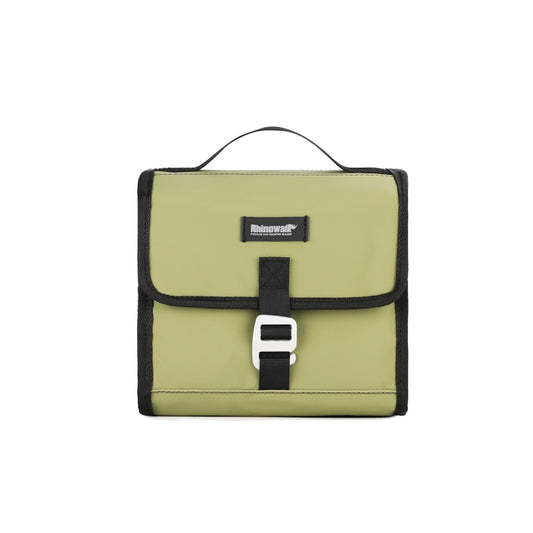 For Brompton Rhinowalk RK9107 Foldable Expansion Thermal Bicycle Bag with Rain Cover, Matt Green, Matt Black