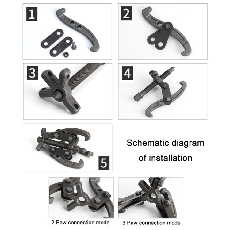 Bearing Removal Service Tool Multifunction Paddle Wheel, Size:, 3 inch 75mm, 4 inch 100mm, 6 inch 150mm, 8 inch 200mm, 10 inch 250mm, 12 inch 300mm, 14 inch 350mm, 16 inch 400mm, 20 inch 500mm, 24 inch 600mm